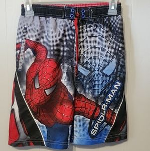 Spiderman 2 Swim Trunks‎ Board Shorts Beach Size 6 - 7 A599